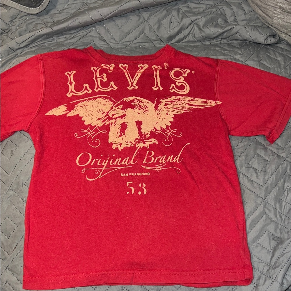 Levi's Boys Red Eagle Graphic "Original Brand" Tee